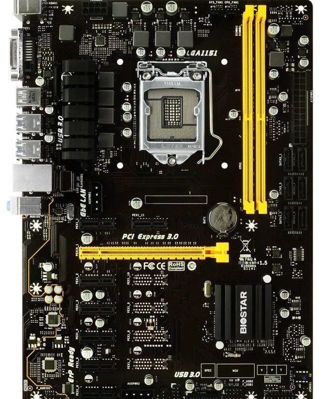 Материнська плата Biostar TB250-BTC+ (s1151, Intel B250)